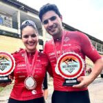 Luiza e Luiz Cocuzzi são os campeões do Internacional MTB Series 2025 (Foto: Reprodução / Instagram @luizacocuzzi