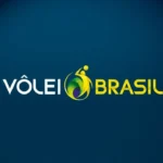 Imagem escrito Võlei Brasil e logo da CBV