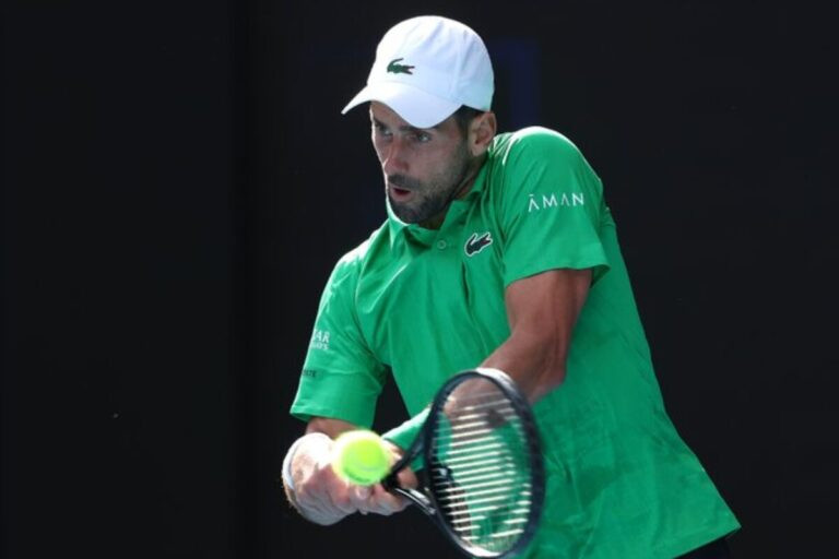 Djokovic em ação no AO 2026