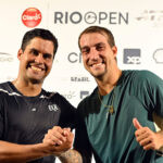 Felipe Meligeni e Marcelo Zormann na zona mista