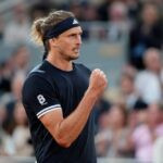 Alexander Zverev em partida de Roland Garros 2026