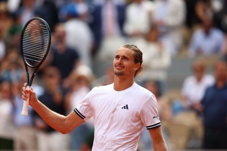 Alexander Zverev em partida de Roland Garros 2026