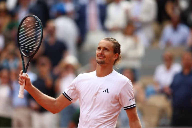 Alexander Zverev em partida de Roland Garros 2026