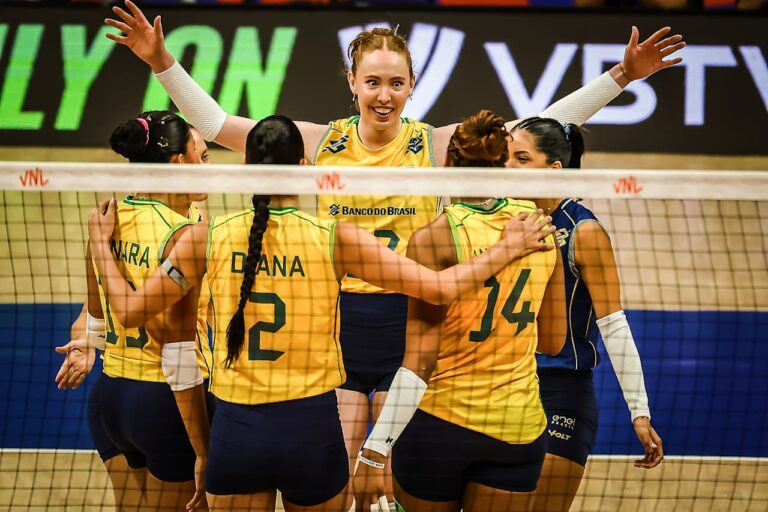Brasil oscila contra Países Baixos, mas estreia com vitória na Liga das Nações de vôlei feminino