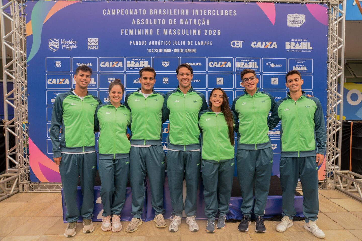 Equipe de natação do Sesc RJ no Troféu Maria Lenk_Divulgação (2) Foto: Divulgação