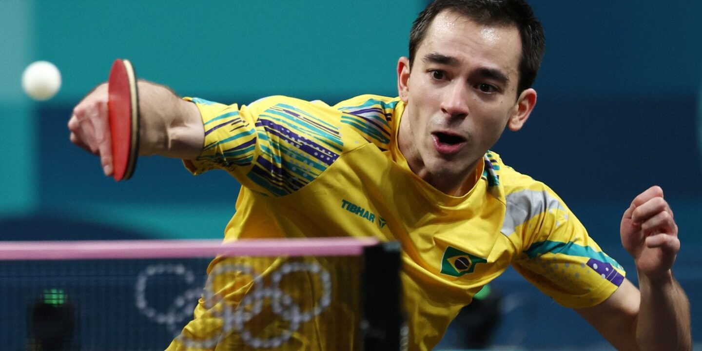 Hugo Calderano está na chave individual e de duplas mistas