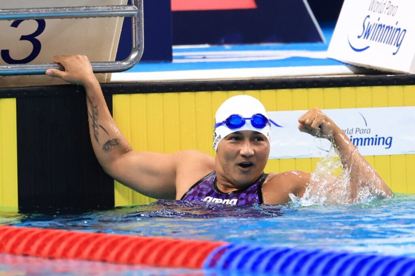 Atleta Patricia Pereira no Mundial Paralímpico de Natação em Singapura em 2025 | Foto: Marcelo Zambrana/CPB