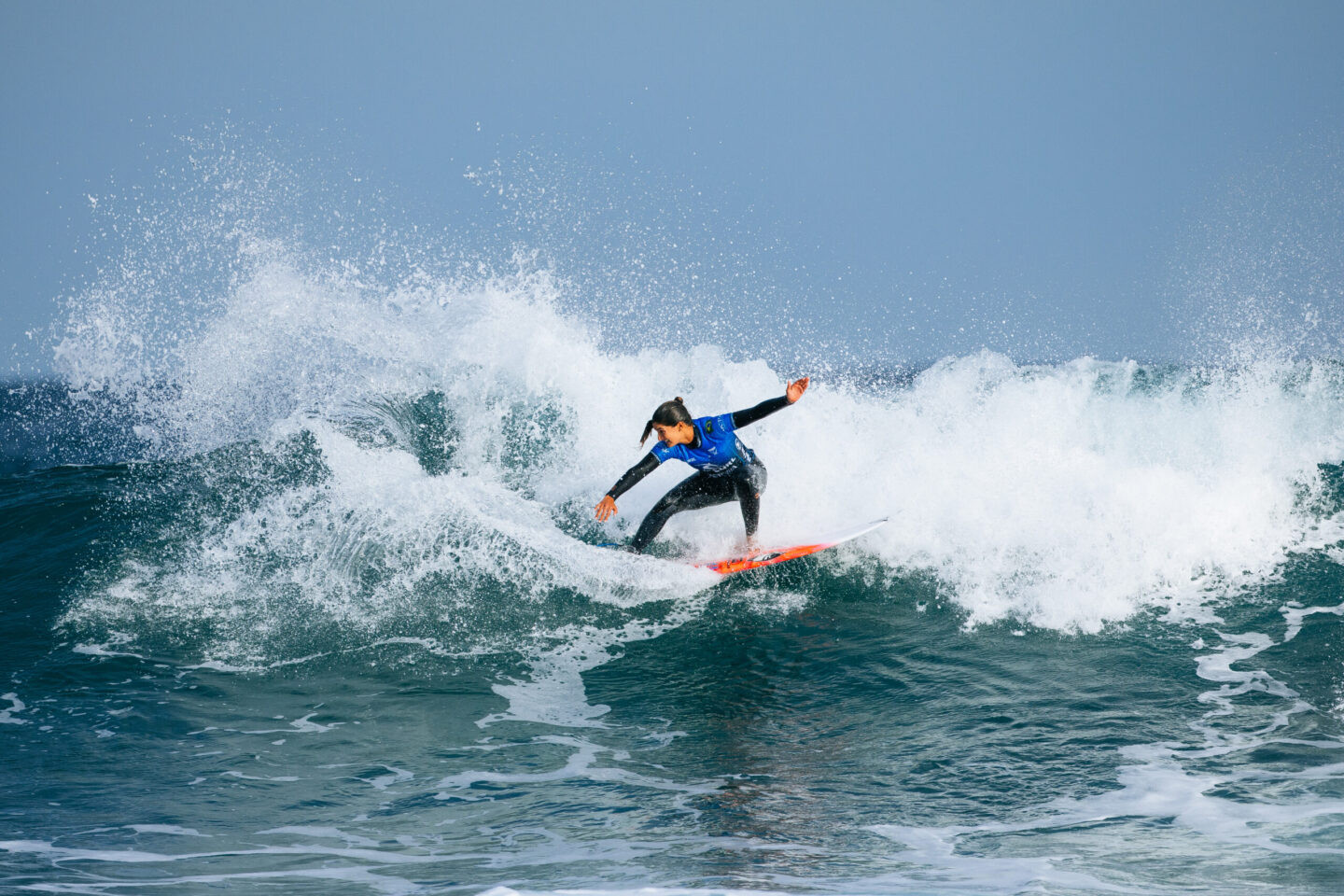 BELLS BEACH, VICTORIA, AUSTRALIA - APRIL 7: Luana Silva of Brazil surfs in Heat 4 of Round Two at the Rip Curl Pro Bells Beach on April 7, 2026 at Bells Beach, Victoria, Australia. (Photo by Ed Sloane/World Surf League)