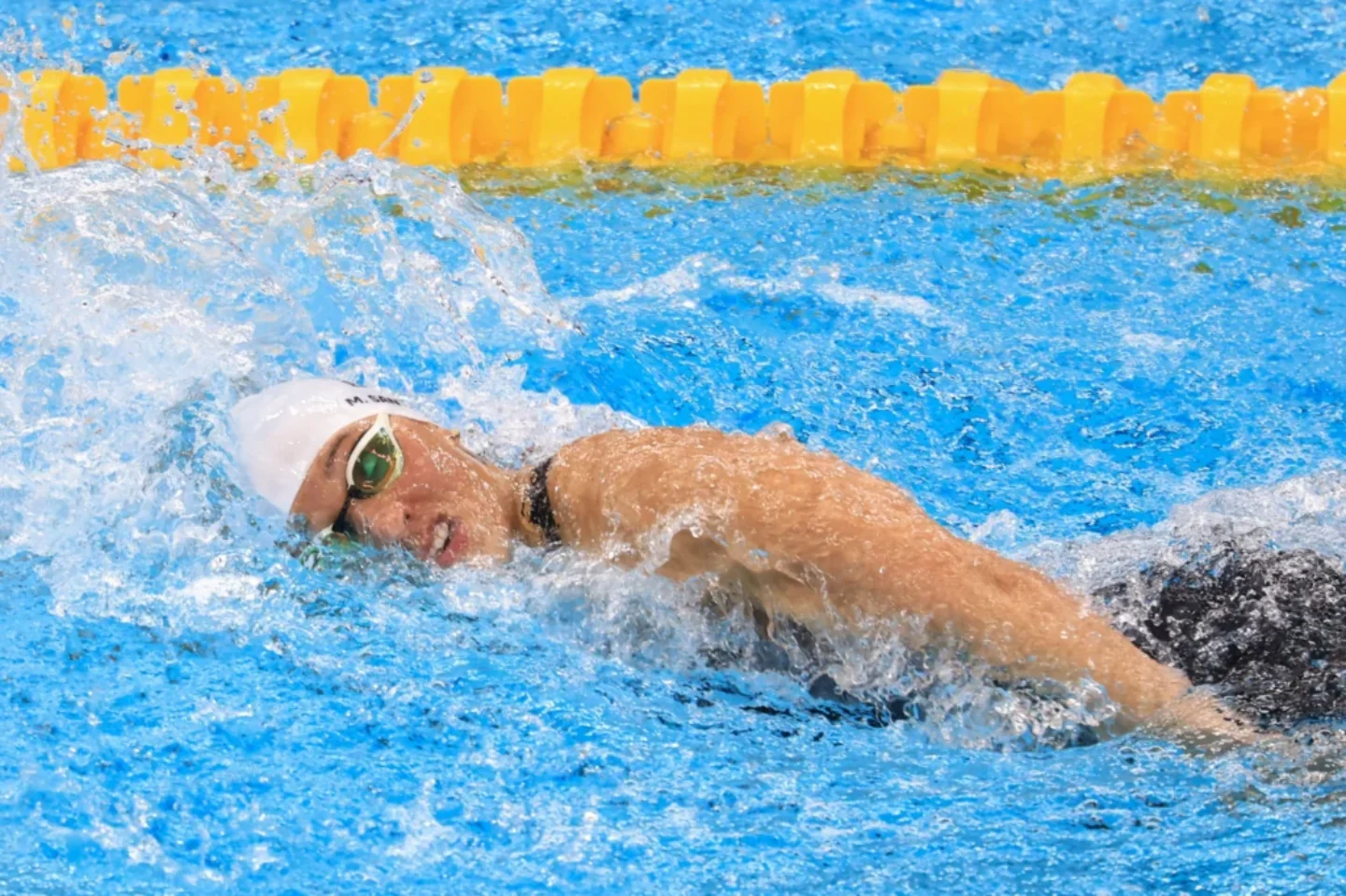 Carol Santiago durante prova no Mundial de Singapura em 2025 | Foto: Marcelo Zambrana / CPB
