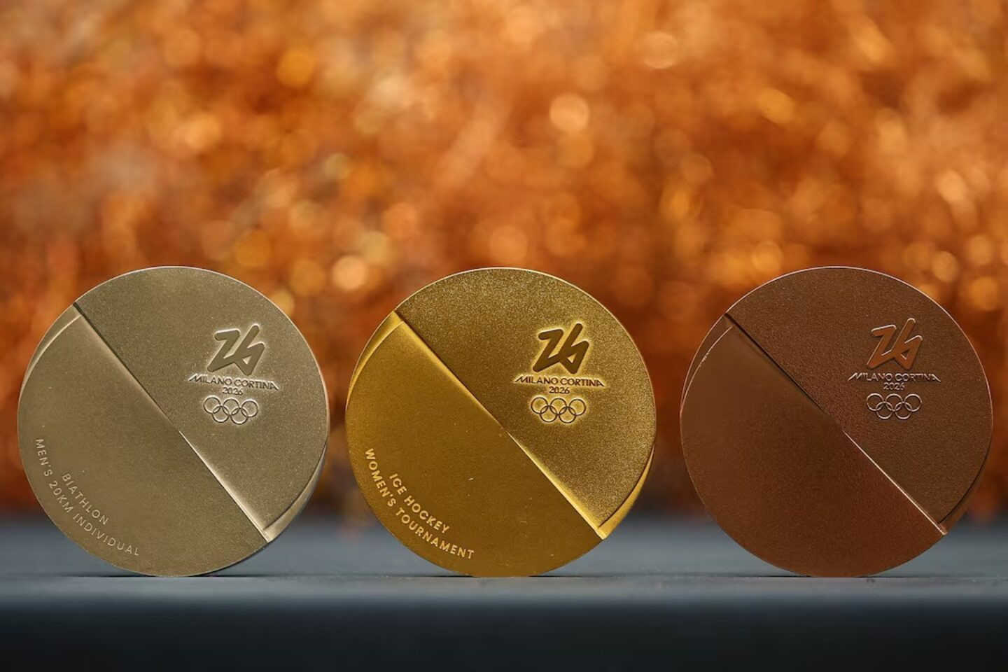 Medalhas Milão Cortina Foto: REUTERS/Guglielmo Mangiapane