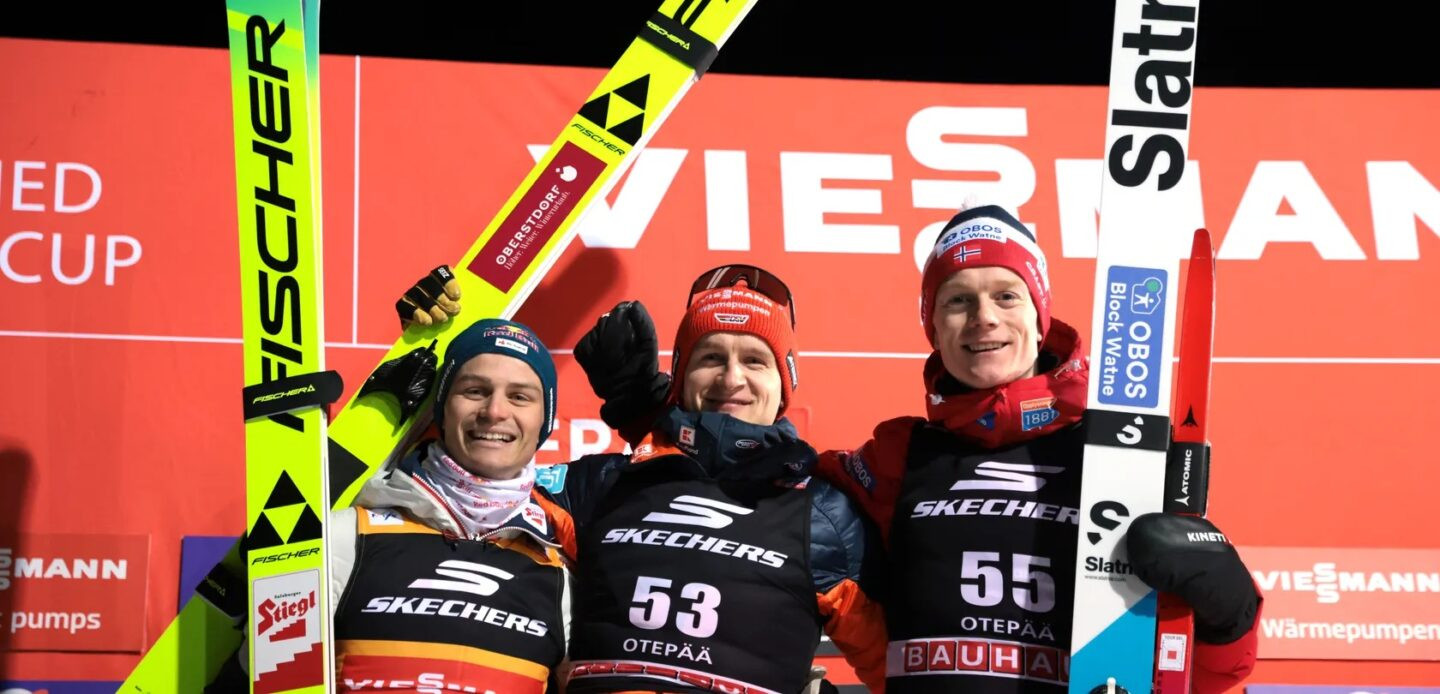 Pódio_Combinado Nórdico Foto: FIS/ActionPress/NocoGirls