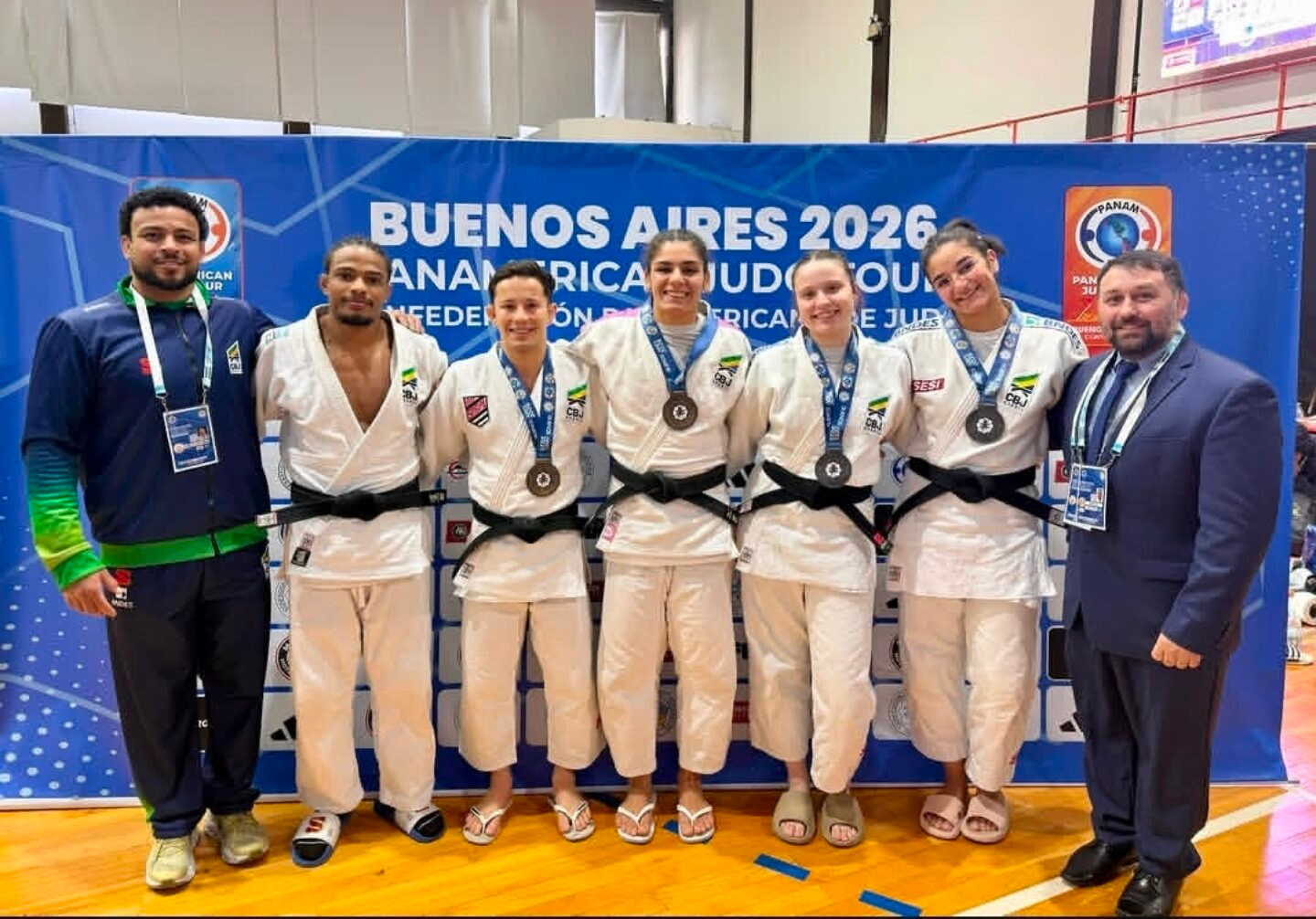 Open Pan-Americano Equipe brasileira no primeiro dia do Open Pan-Americano - Foto: Divulgação CBJ