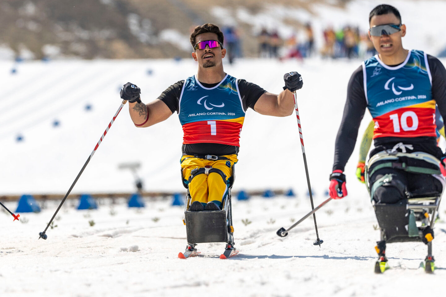 10.03.26 - CRISTIAN RIBERA - medalha de PRATA - Jogos Paralímpicos de Inverno Milão-Cortina 2026 - Prova de Ski Cross-country no Tesero Cross-Country Skiing Stadium, em Tesero, Itália. Foto: Alessandra Cabral/CPB