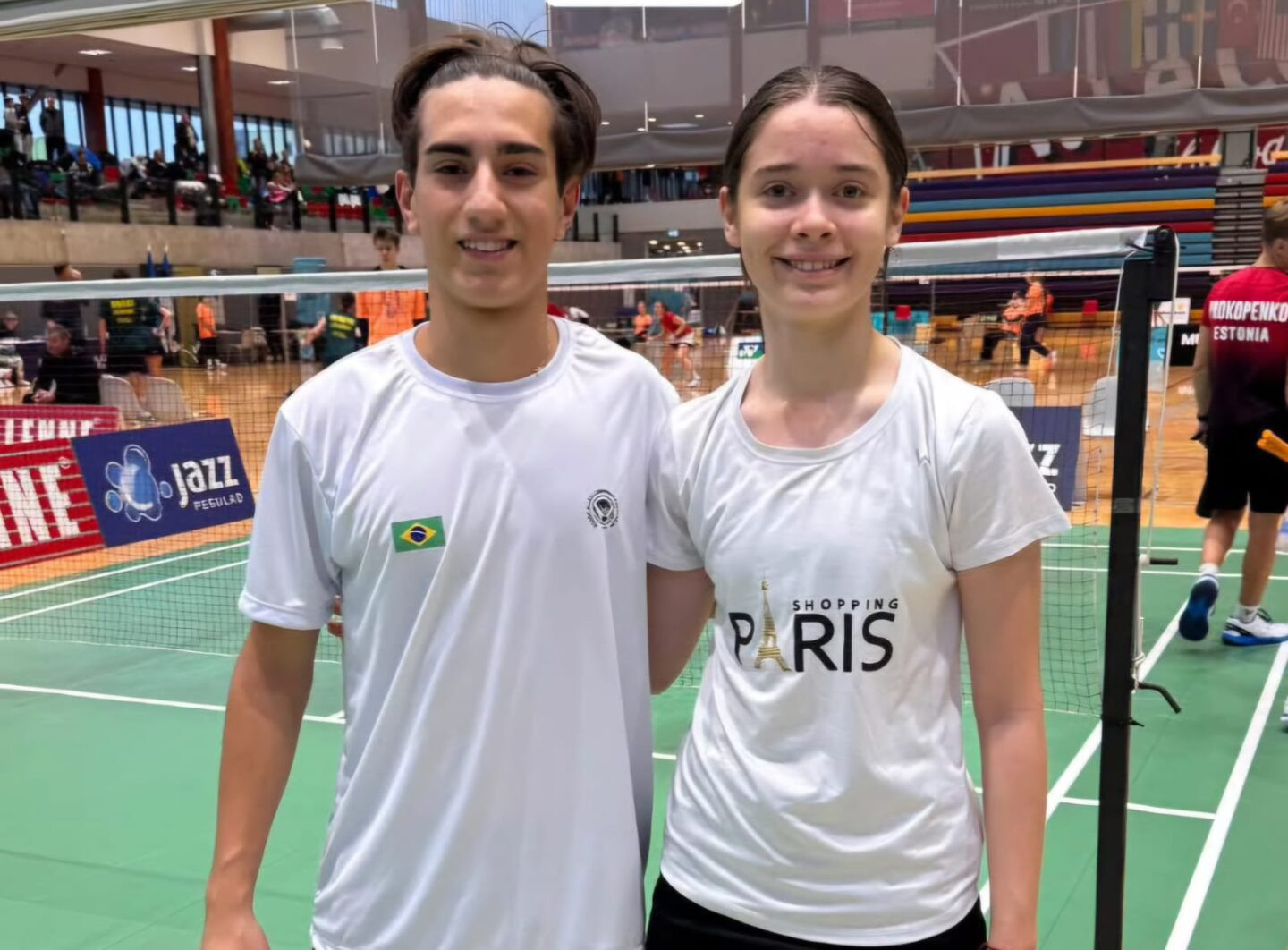 Davi Fraga e Paula Rodas. - Foto: Instagram Campinas Badminton