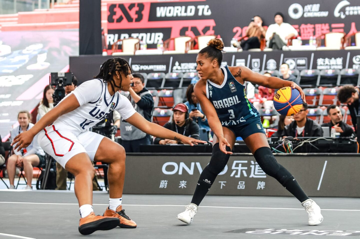 Basquete 3×3 Feminino Brasileiras encarando norte-americanas, bronze em Paris-2024. - Foto: Reprodução FIBA 3x3